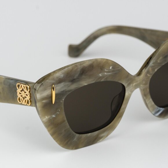 Loewe ANAGRAM Men Sunglasses Green Brown Cat Eye LW40127I 60E NEW AUTHENTIC - Picture 7 of 11